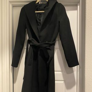 H&M Hooded Trench Coat with Belt